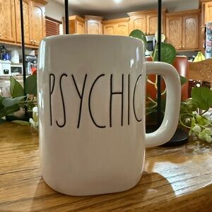 Rae Dunn White Psychic Mug